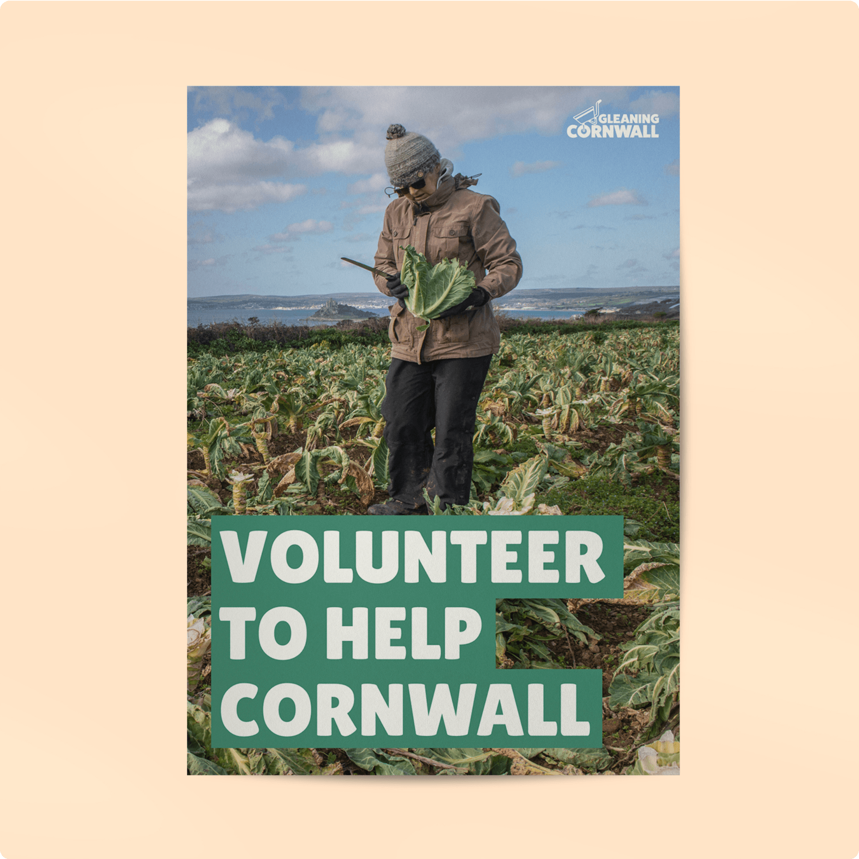 Gleaning Cornwall volunteer poster