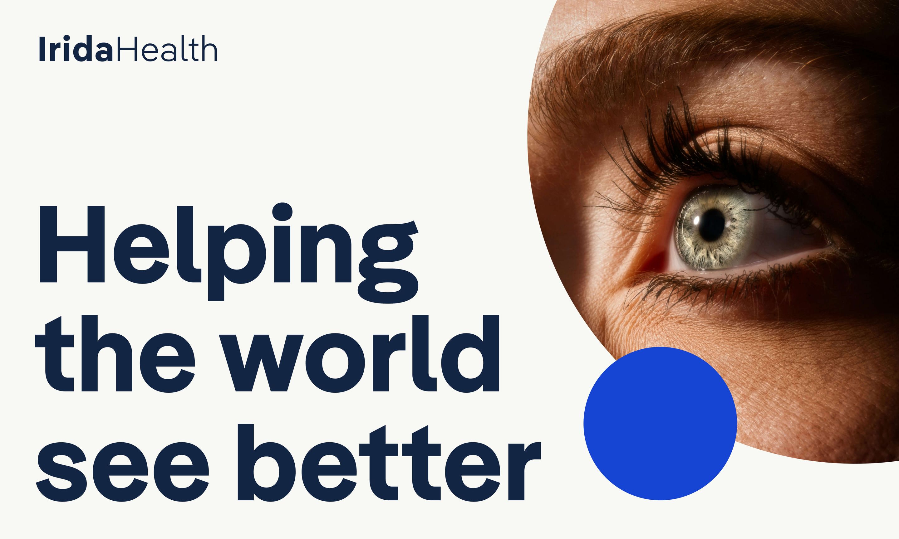 Irida health banner helping the world see better