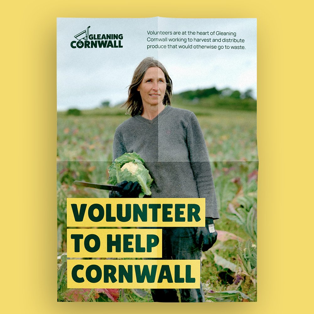 Gleaning Cornwall volunteer poster