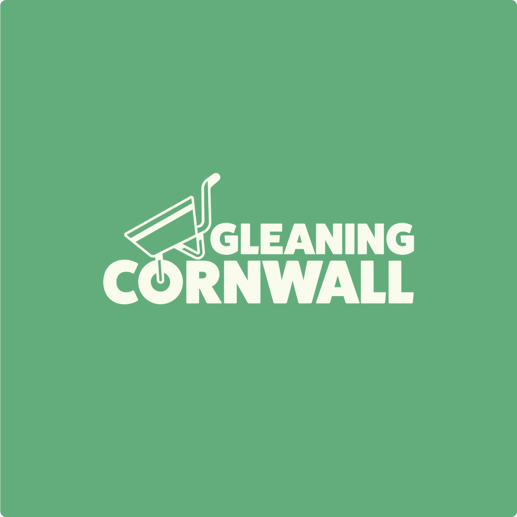 Gleaning Cornwall logo with green background