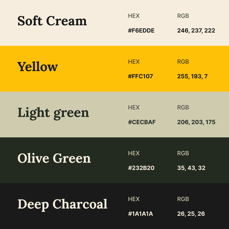 Colour palette used in London Centric branding