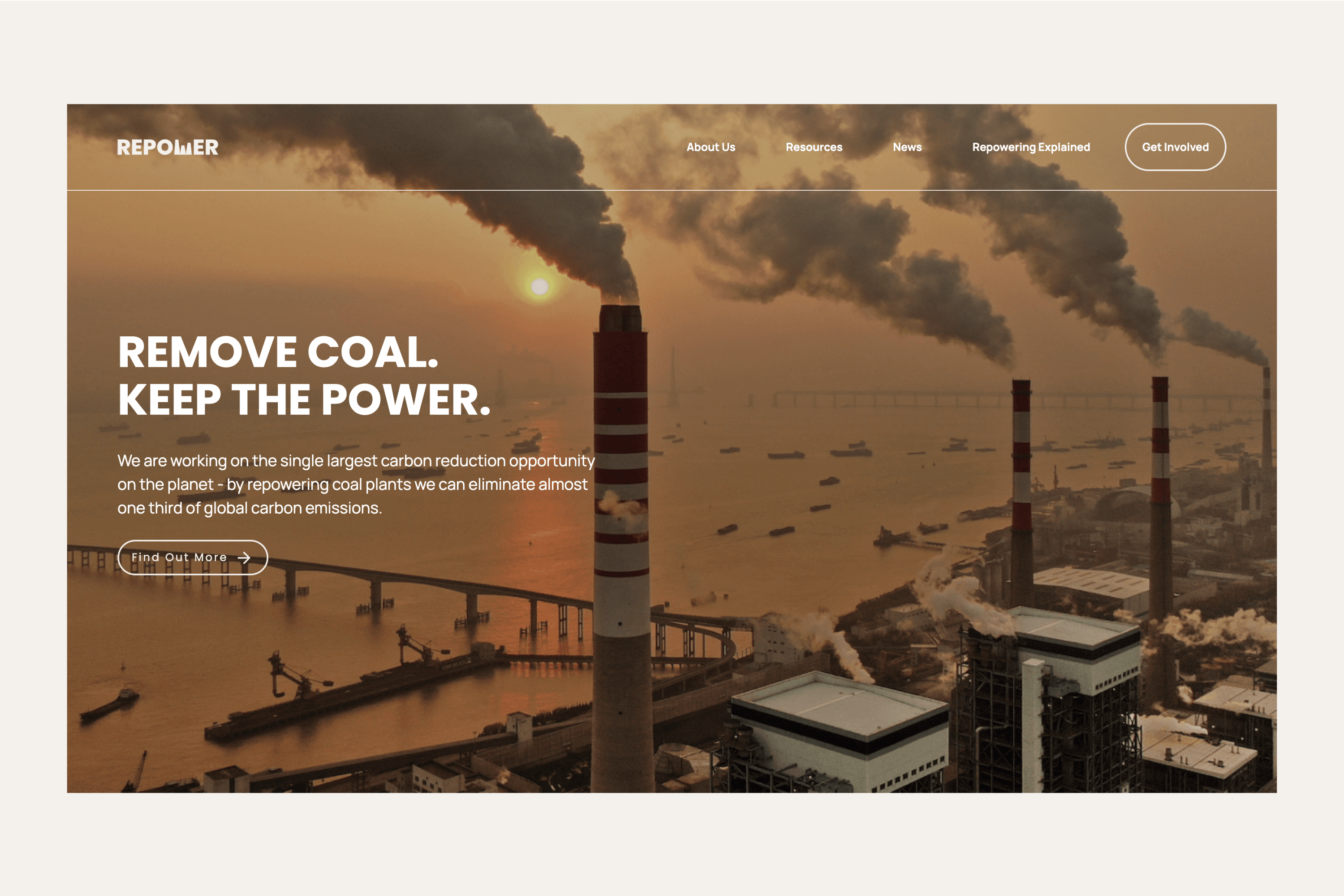 Repower landing page